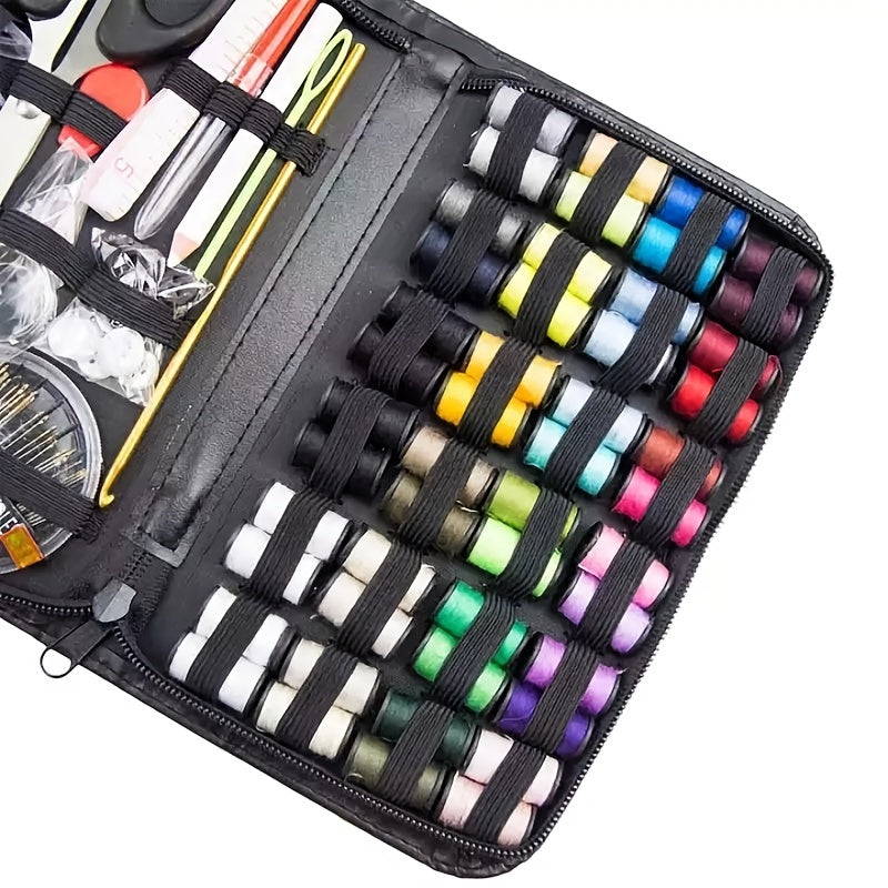 172pcs \ u002Fpack Costura Kit caja y herramienta, 48 rollos de hilo de color, portátil Home Travel Craft Set, herramientas de costura de mano, máquinas de bobina