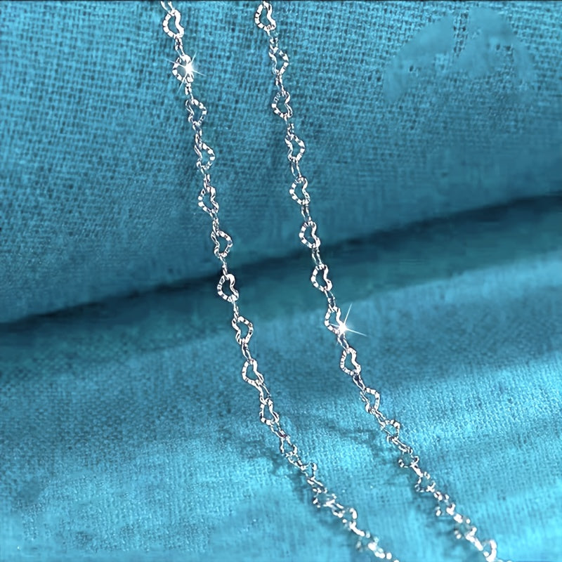 925 Sterling Silver Simple Clavicle Chain Necklace Hypoallergenic Minimalist Style Necklace For Women Girls Daily Wear