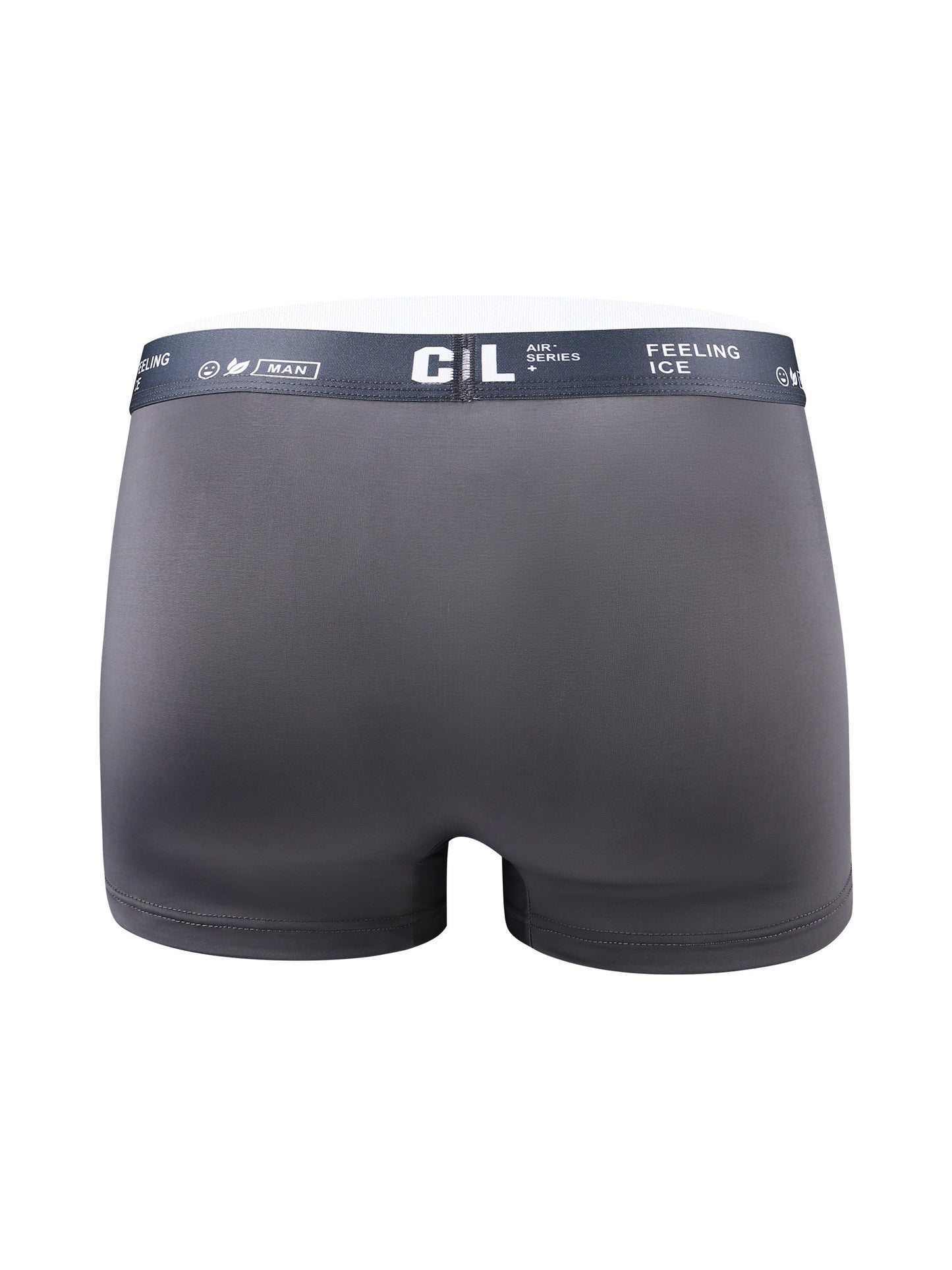 4pcs plus la taille des hommes glace soie cool sous-vêtements, sexy ultra-mince antibactérien Boxers slips, respirant doux et confortable élastique Boxers Trunks Shorts