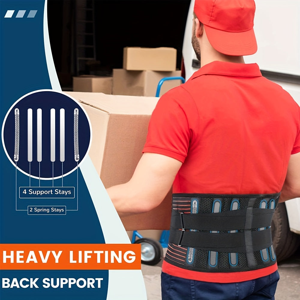 Back Brace For Lower Back Support, Lumbar Support Belt For Women & Men, Breathable Lower Back Brace With Lumbar Pad