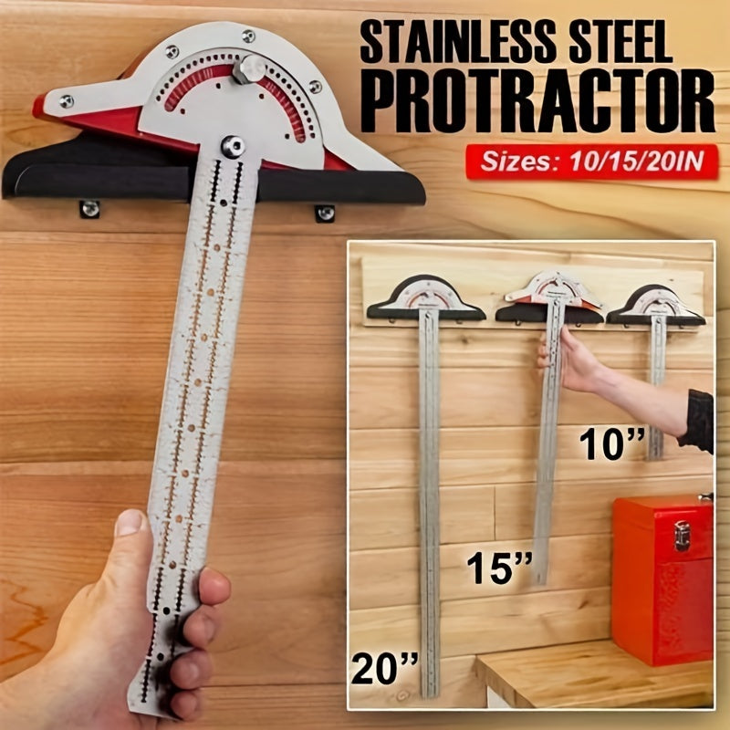 Régua angular de borda para carpintaria, 10 polegadas, 15 polegadas, 20 polegadas, régua de decoração para casa, ferramenta para trabalhar madeira, 1 peça