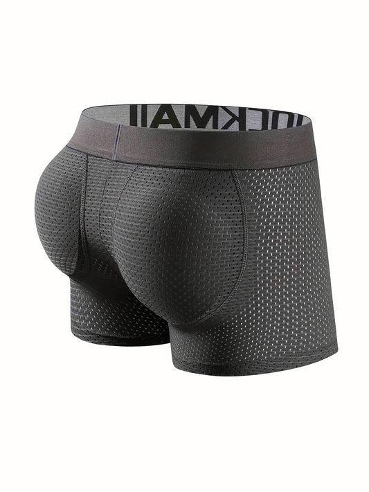 1 unid hombres de moda sexy malla transpirable suave cómodo Butt Lift Boxer Bragas brief Ropa interior