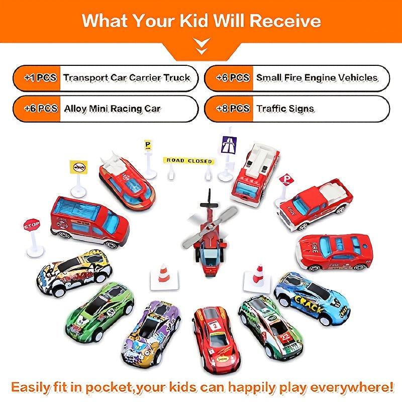 Toddler Toys For 3-4 Year Old Boys,Large Transport Cars Carrier Set Truck Toys With 12 Die-cast Vehicles Truck Toys Cars,Ideal Gift Toys For Kids Age 3-7 Christmas, Halloween, Thanksgiving  gift