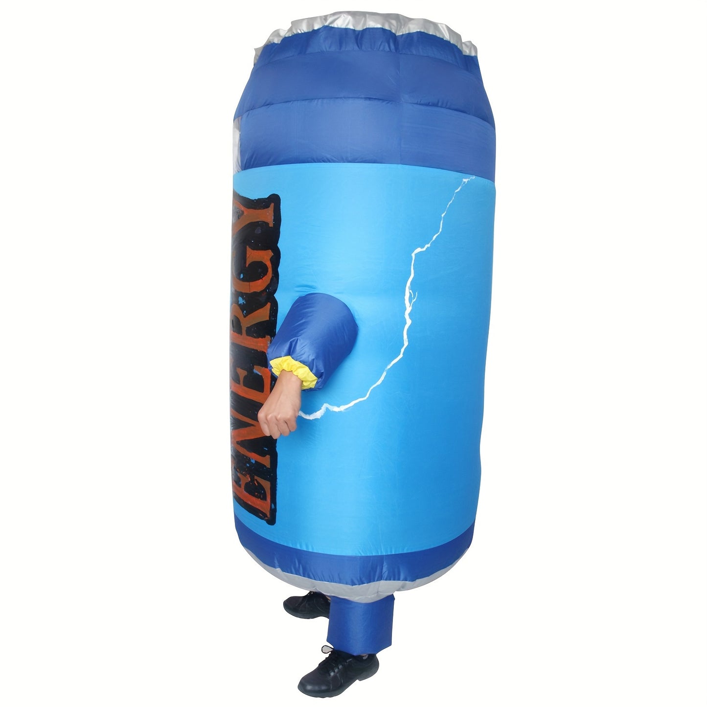 Cool Funny Blue Energy Drink Design Inflatable Suit, Inflatable Cartoon Doll Outfit, Halloween Christmas Carnival LARP Party Supplies Photography Props, Stage Performance Accessories, Perfect Gift