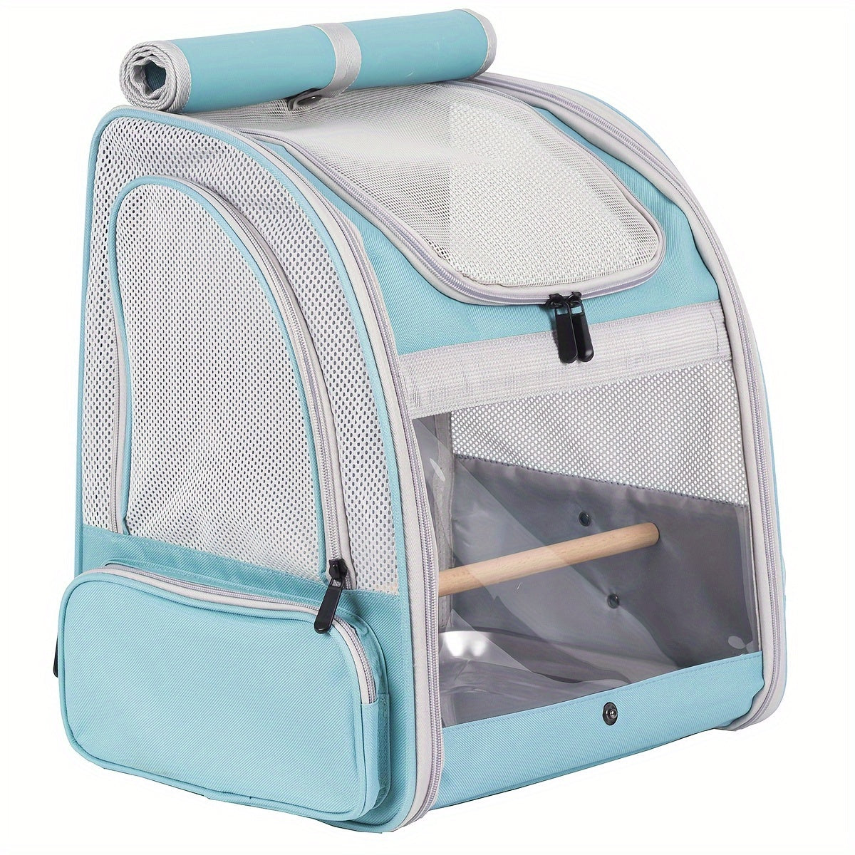 Small Bird Travel Cage Carrier, Portable Bird Parrot Carrier With Vertical Perch And Stainless Steel Tray, Foldable Versatile Bird Travel Backpack