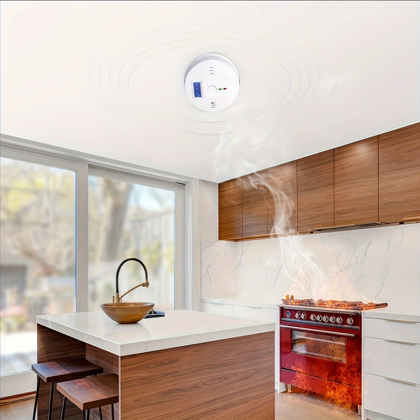 Protect Your Home & Family with this High-Tech Carbon Monoxide Detector - 85dB Siren & LCD Display