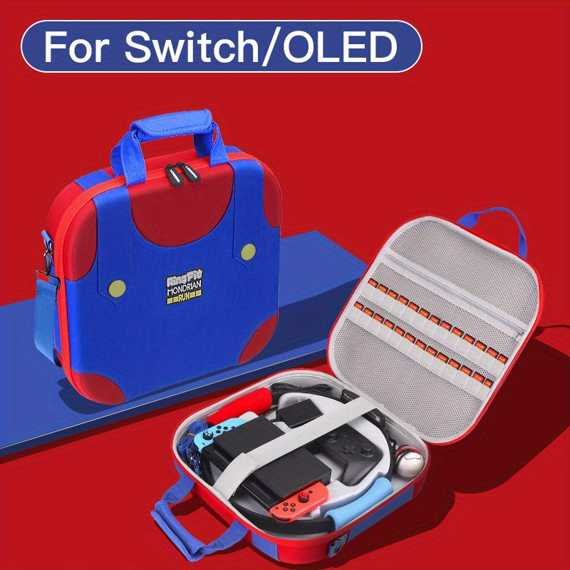 Para Nintendo Switch\u002FSwitch OLED Fitness Ring Storage Bag, armazenamento de grande capacidade, um conjunto completo de acessórios para console de jogos, bolsa de acabamento, tema personalizado, bolsa grande portátil