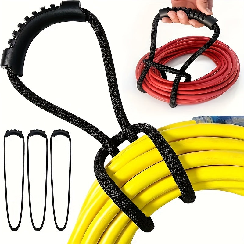 3pcs 60cm\u002F24in Storage Strap With Handle, Extension Cord Organizer, Hose Holder, Storage Space Saving, Air\u002FWater Hose Organizer For Your Home, Garage, Boat, RV And More