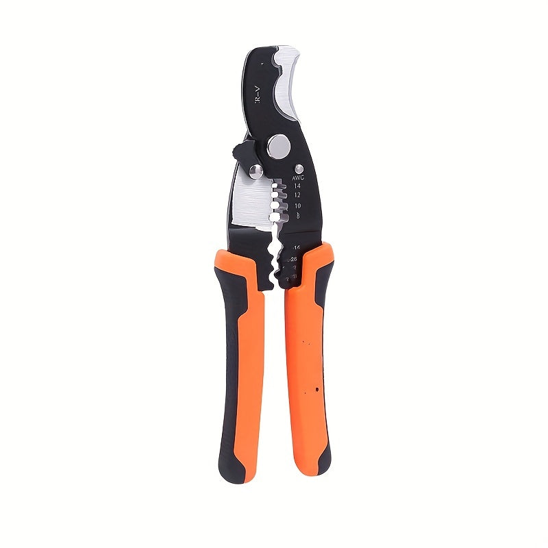 1pc 6.3inch Multifunctional Cable Pliers, Electrical Crimping Pliers, Manual Cable Stripping Pliers, Hardware Tools, Cable Stripping Pliers