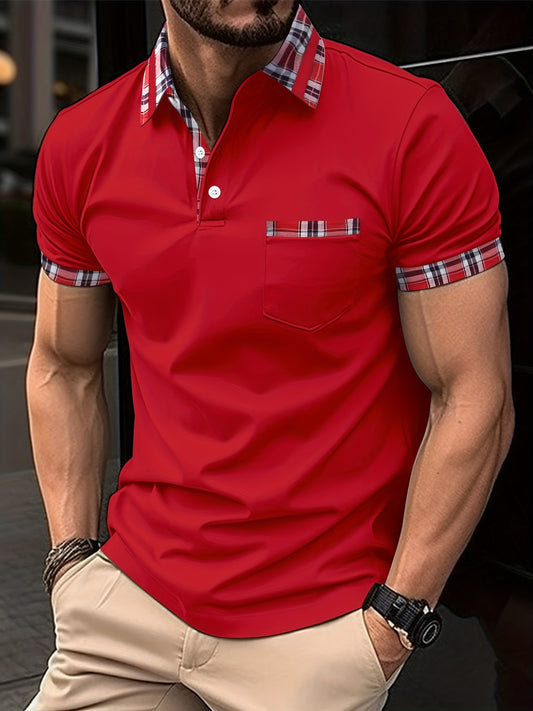 Men's Causal V-neck Button Up Short Sleeve Pockets Shirts Men's Comfortable Tops For Summer
