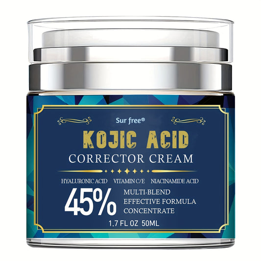 Kojic Acid Cream, Reduces The Look Of Age Spots, Even Skin Tone,Vacuum Press Tank,1.7 OZ \u002F50 Ml