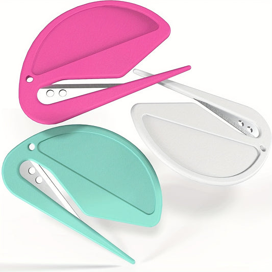 3pcs Desktop Letter Openers - Trendy Colors 3 Pack - Sharp And Efficient - Open Envelopes With Ease