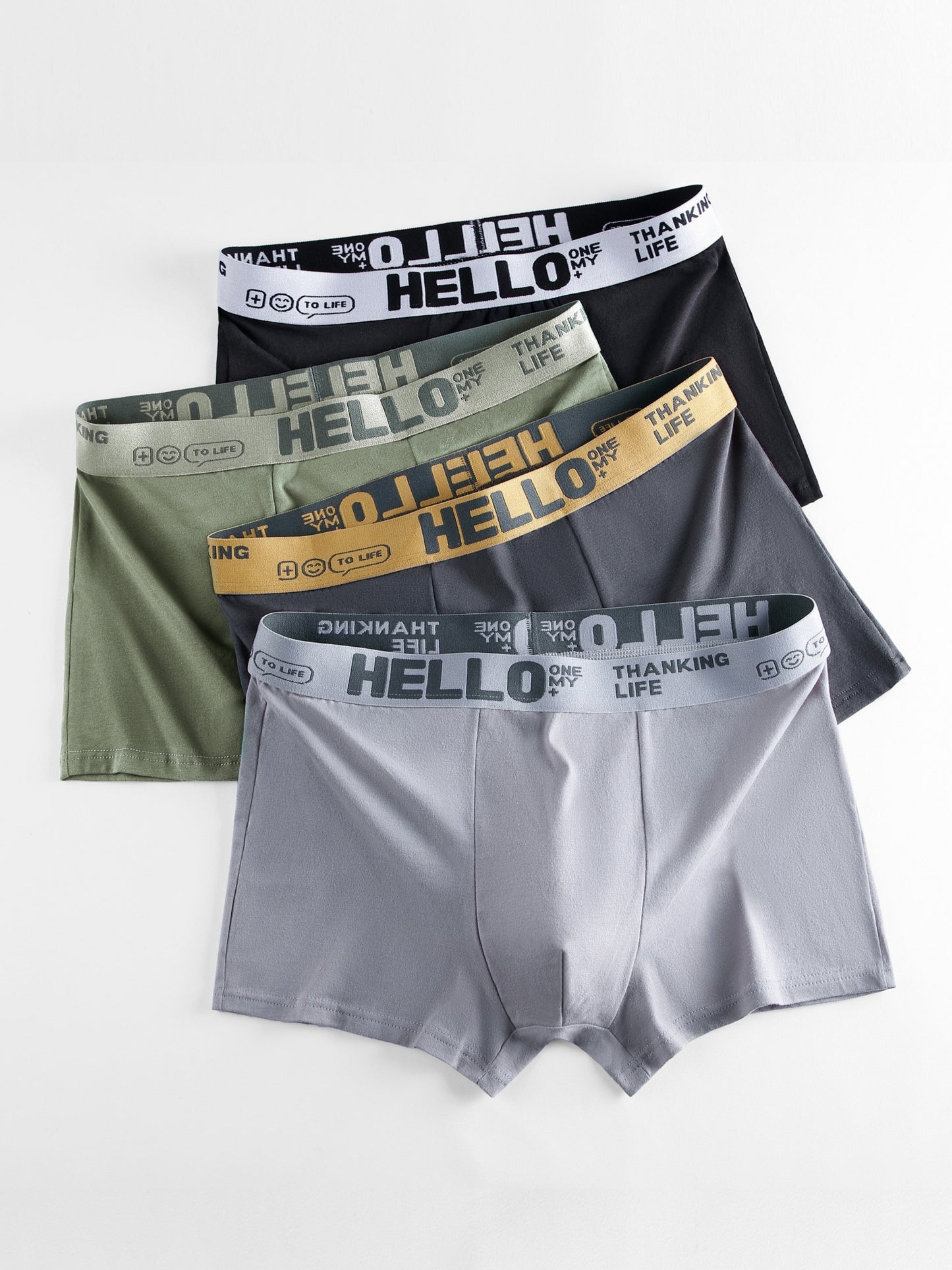 4 Packungen Herren Baumwolle atmungsaktiv bequeme Boxershorts Unterwäsche