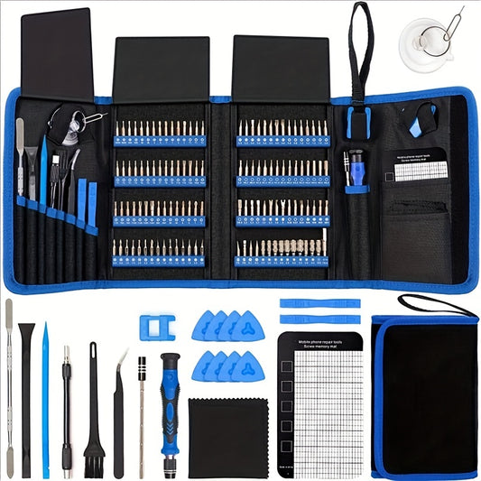 142 In 1 Precision Screwdriver Set, Magnetic Screw Repair Tool Kit, Magnetic Driver Set With 120 Screwdriver Bits, Kit Bag For Phone, Laptop, Watch