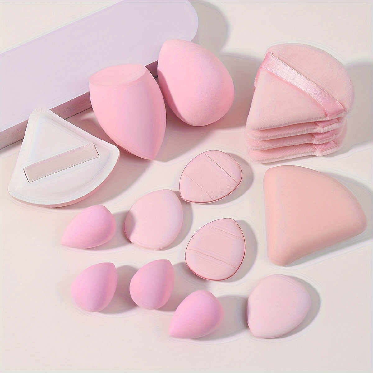 16pcs Makeup Sponge And Make Powder Puffs Set, Cotton Candy Makeup Blender For Face Makeup,Suitable For Cream & Powder Concealer, Loose Powder Makeup Applicator Face Makeup Beauty Tool