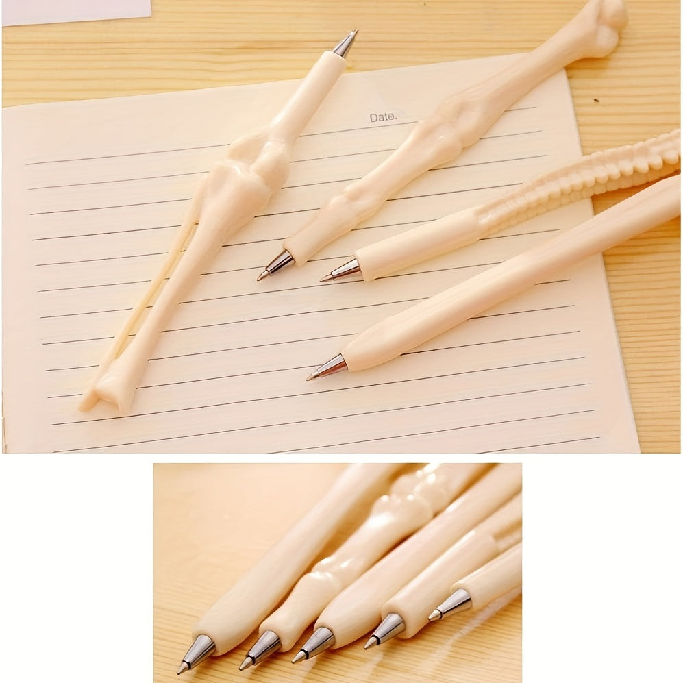 10pcs Bone Shape Ballpoint Pens Nurse Doctor Pen Black\u002FBlue Ink For Halloween School Office Party