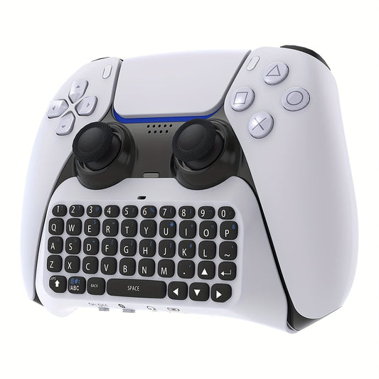 Wireless Controller Keyboard For PS5 Wireless 3.0 Mini Portable Gamepad Chatpad With Built-in Speaker & 3.5MM Audio Jack For Playstation 5 Voice Chat Board For Messaging And Gaming Live Chat