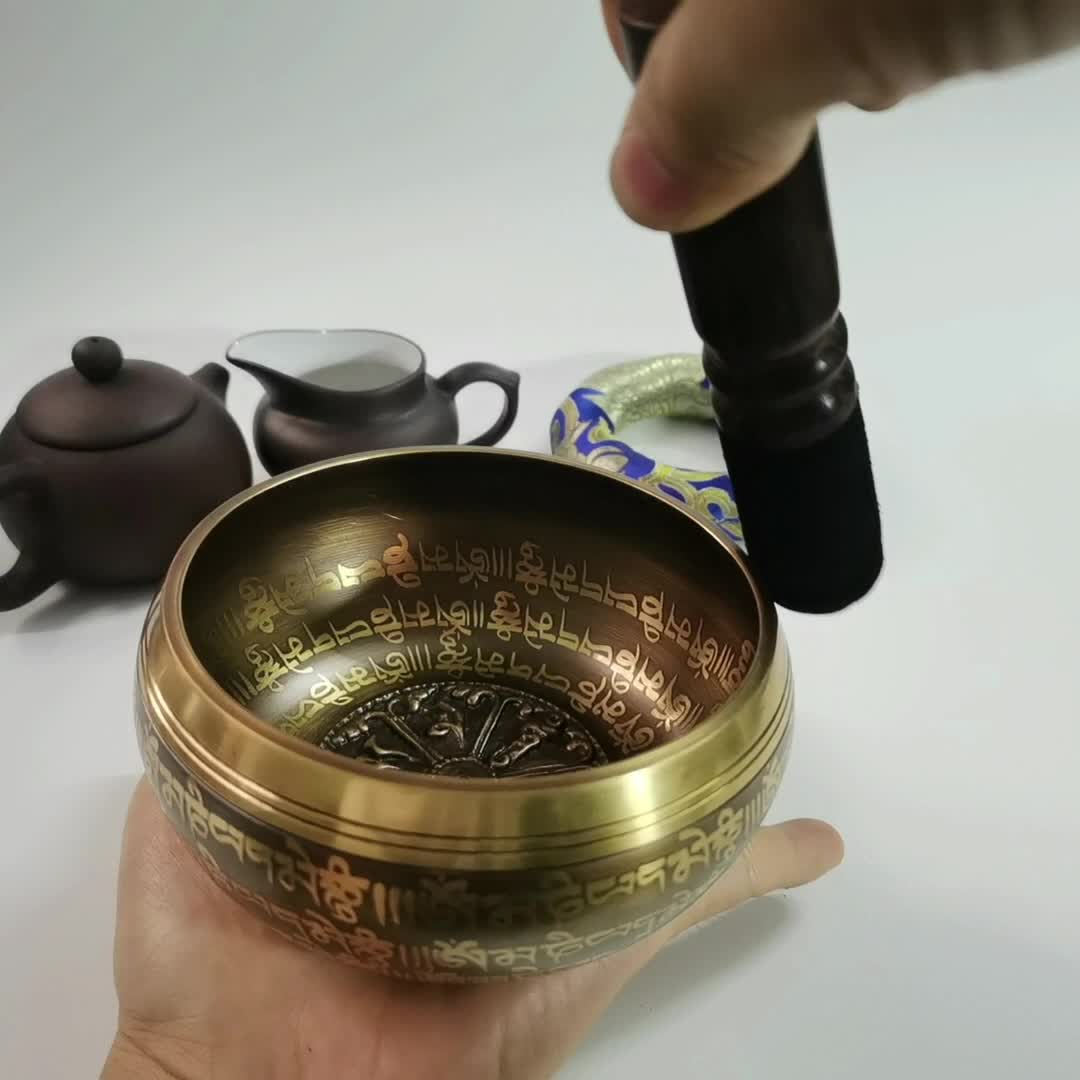 4.72inch Nepal Chakra Yoga Singing Bowl  Meditaion Bowls With Artificial Leather Stick