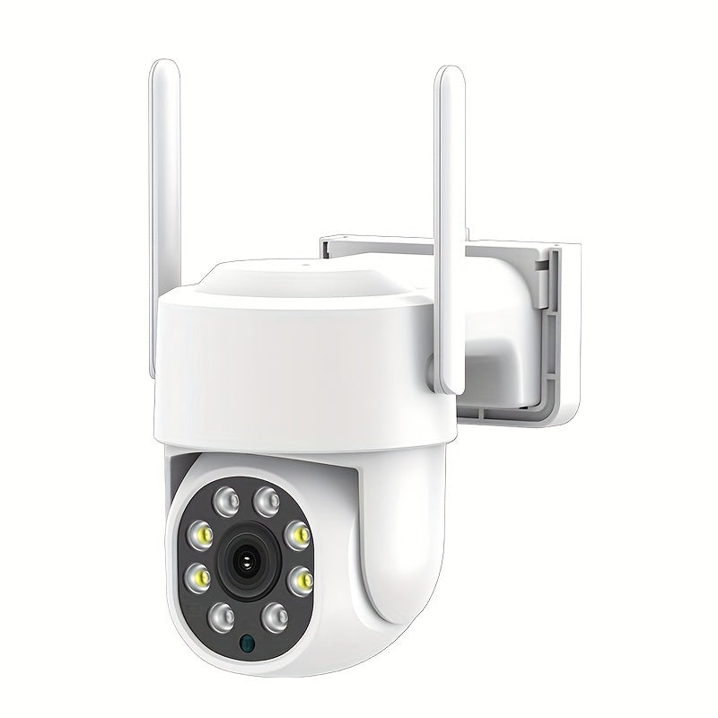 Câmera externa de segurança WiFi de 1 unidade de 2,4 GHz, câmera IP sem fio 1080P CCTV, visão noturna, detecção de movimento, segurança doméstica, sem cartão TF \ u002FSD