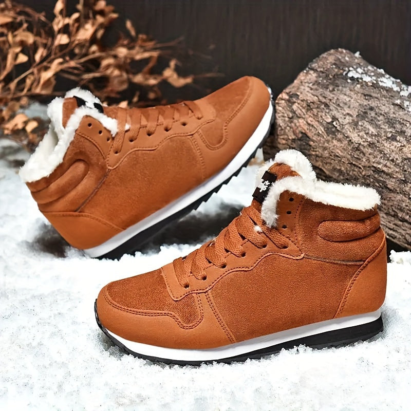 Men's Snow Boots, Warm Plush Lining Hiking Shoes For Outdoor, Fall\u002FWinter