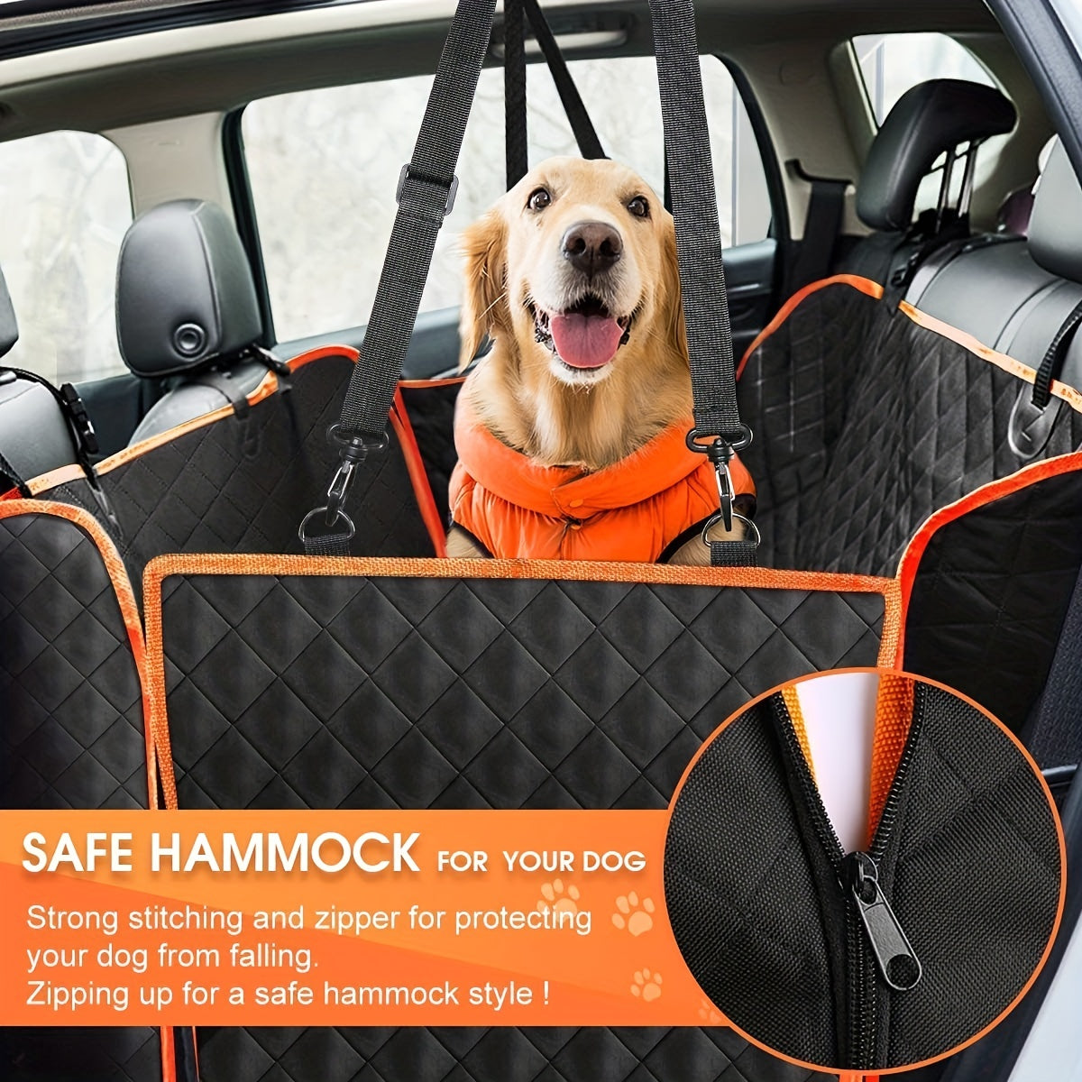 Ideal Car Seat Cover, Upgrade Your Car Seats With This Waterproof, Scratch-Resistant Dog Hammock Cover!