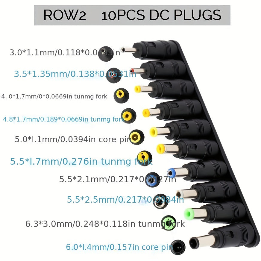 34pcs Ordinateur Portable Universel DC Plug Socket Adaptateur Connecteur Convient Pour Ordinateurs Portables