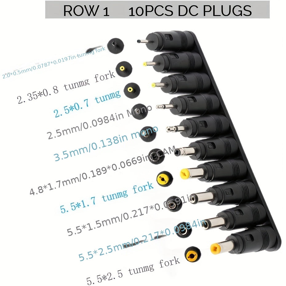 34pcs Laptop Universal DC Plug Socket Adapter Connector Suitable For  Laptops