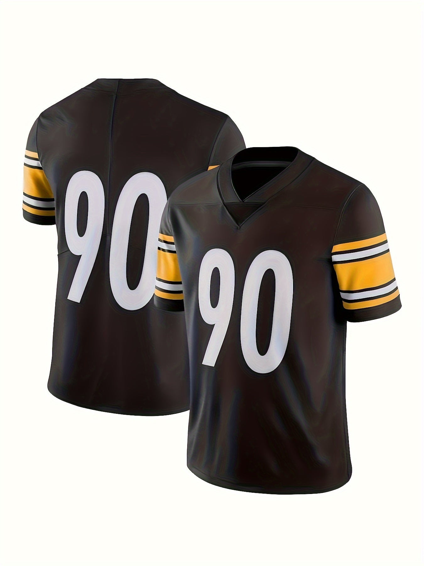 Plus Size Men's #90 Print Jersey T-shirt For Summer, Men's Clothing