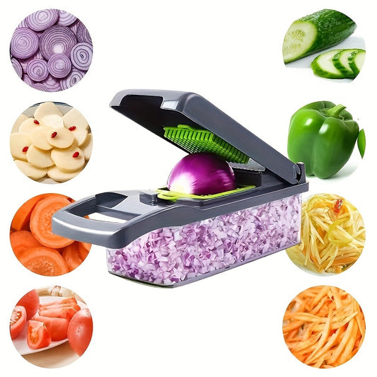 1 Set Kitchen Vegetable Shredder, Multi-functional Fruit Slicer, Handle Type Food Grinder With Multiple Changeable Blades, Kitchen Utensils