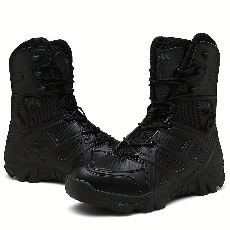 Men's Military Tactical Boots, Wear-resistant Non-slip Combat Boots For Outdoor Hiking Trekking