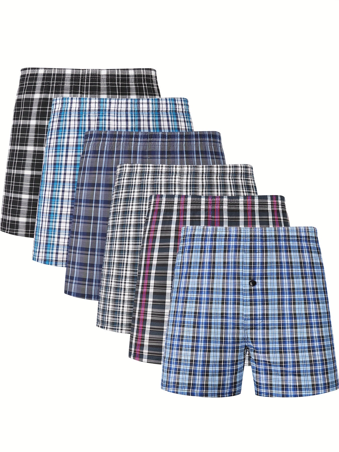 JupiterSecret 6 \ u002F10 Pcs Hommes Tissé Boxer Shorts Élastique Ceinture Couleur Aléatoire