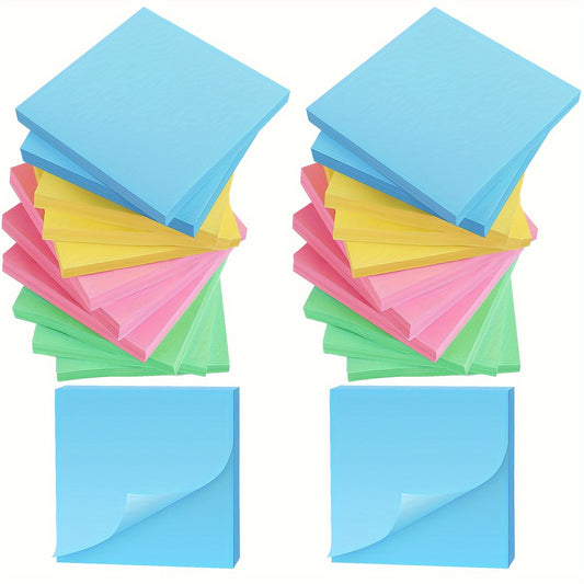 24 Packs Sticky Notes, 80 Pieces\u002Fbook, 4-color Self-adhesive, 3\