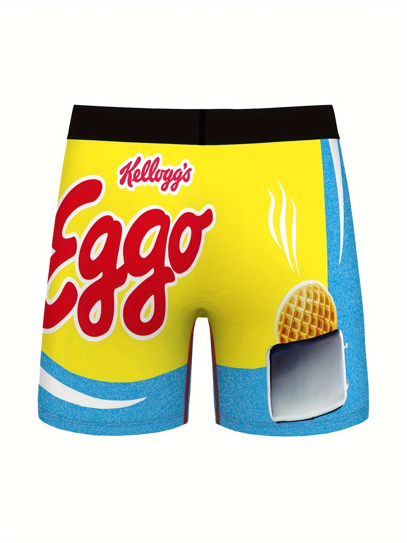 3 peças de cuecas boxer longas com estampa digital masculina, respiráveis, confortáveis e de secagem rápida, cuecas boxer elásticas, calções esportivos, calções de banho para piscina de praia, roupas íntimas masculinas inovadoras