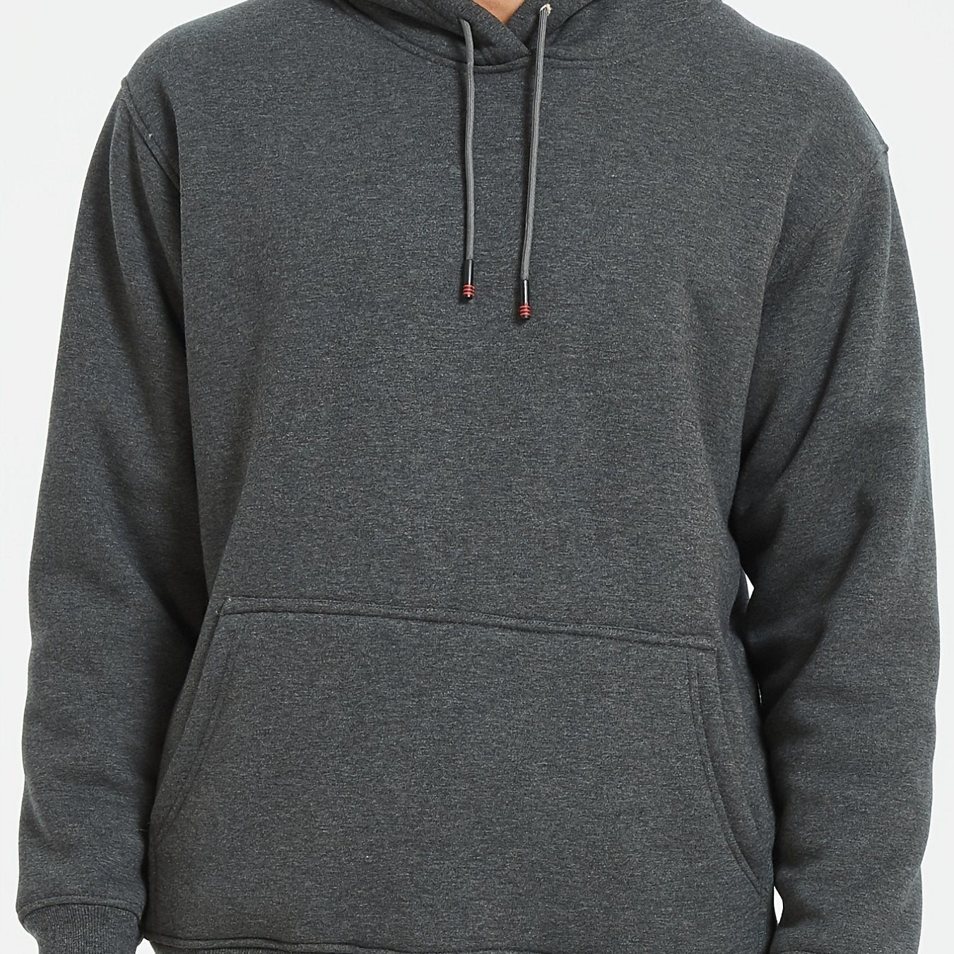 Men's Casual Stylish Solid Hooded Sweatshirt, Long Sleeve Tees For Spring\u002Fautumn, Men's Clothing, Plus Size