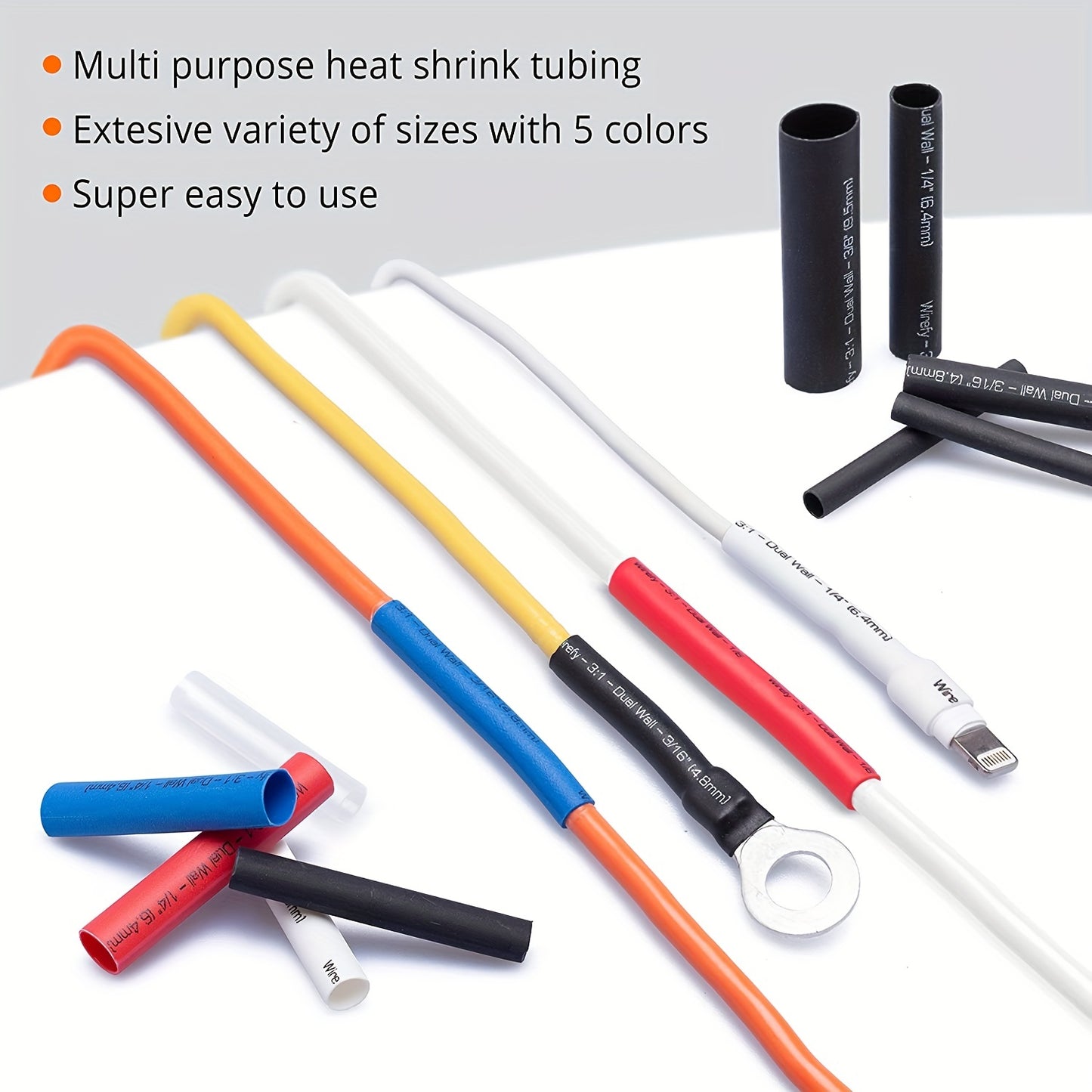 328pcs 2:1 Heat Shrink Tubing Tube Wrap Wire Cable Insulated Sleeving Tubing Set, With A 300W Portable Heat Gun For Embossing Shrink Wrapping Paint Drying Crafts Electronics DIY