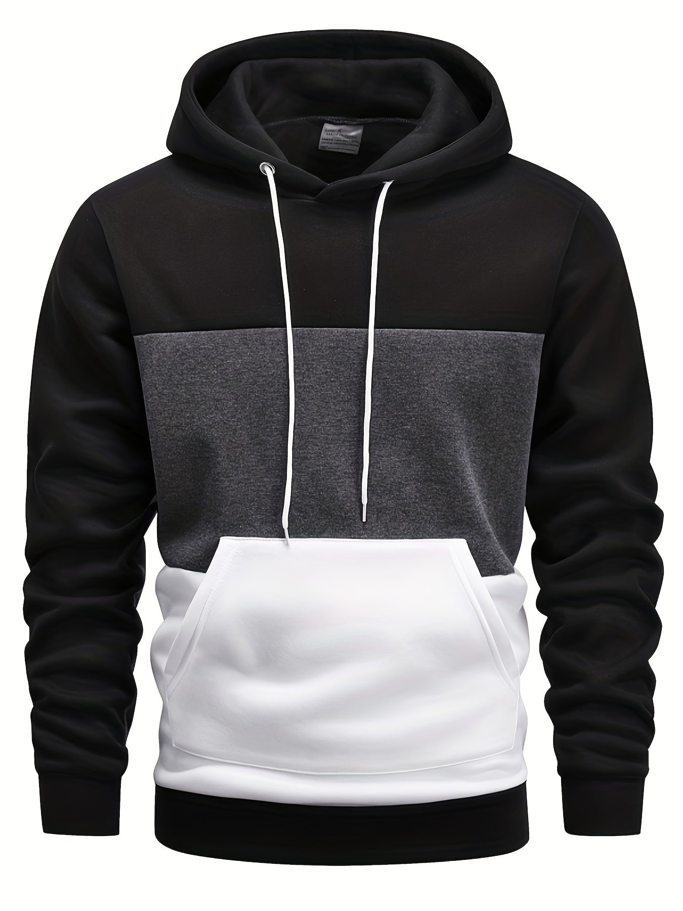 Color Block Hoodie, Cool Hoodies pour hommes, Casual Graphic Design Pull Sweat à capuche avec poche kangourou Streetwear pour l'hiver automne, comme cadeaux