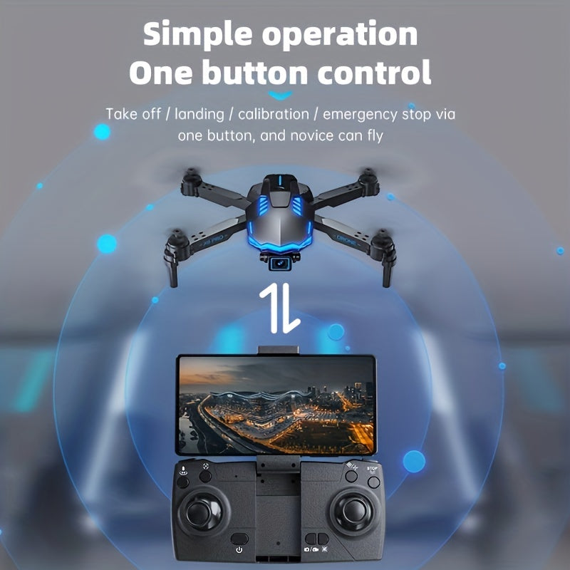 XKRC X6 Drone plegable con cámara, baterías, evitación de obstáculos, modo de gravedad y más-¡Viene con bolsa de transporte!