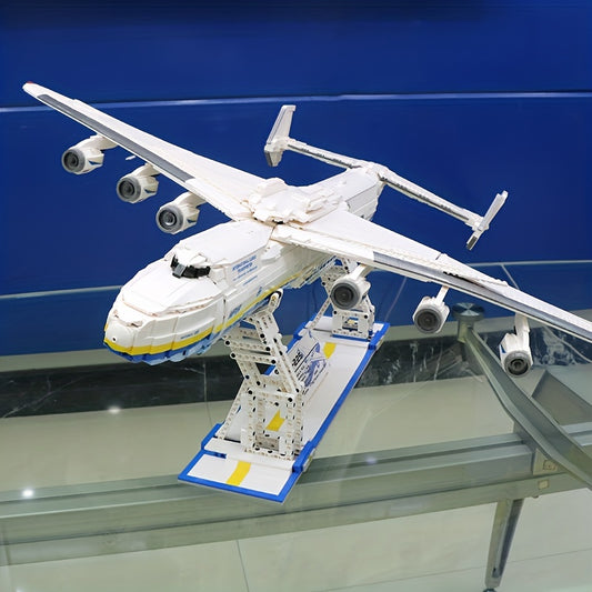 5350 ± peças blocos de construção de avião branco An-225, brinquedos de blocos de avião 1:84, modelo de tijolos para adultos