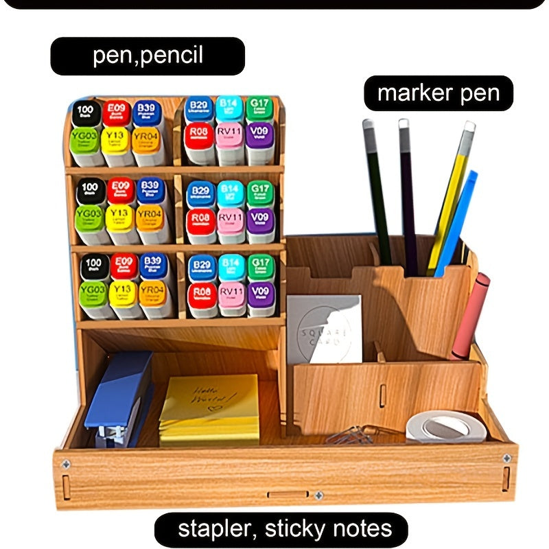 Organize Your Desk With This DIY Wooden Pen Organizer - Multi-Functional Pen Holder For Office, School & Home!