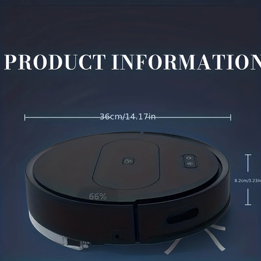 1pc, Intelligent Robot Vacuum Cleaner, Mopping Robot, 14.17inch\u002F14.2-inch Automatic Sweeping Machine Robot, Equipped With Automatic Rolling Brush Design, Intelligent Automatic Charging, Good Helper For Home Floor Cleaning