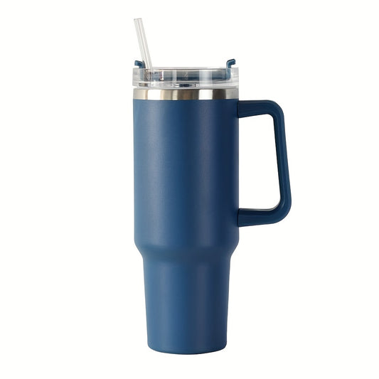 40oz Stainless Steel Insulated Tumbler With Straw - Keeps Drinks Hot Or Cold For Hours - Perfect For Coffee, Water, And More