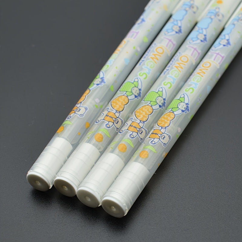 5Pcs Blanc Couleur Gel Stylos 0.8mm Encre Blanche Marqueur Ballpen École Fournitures De Bureau Stationnaire