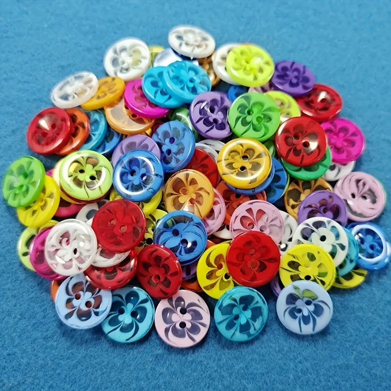 50pcs, Mixed Color 0.51inch Resin Buttons For Children's Clothing Sewing Supplies DIY Handmade Materials, Sewing Crafts DIY Handmade Supplies, Plastic Sewing Buttons, Clothing Sewing & Knitting Supplies, Clothing Sewing Supplies