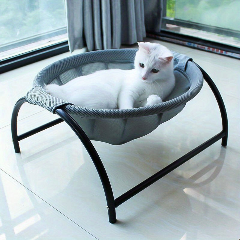 Cat Hammock Bed For Indoor Cats, Removable & Washable Elevated Cat Bed, Comfortable And Breathable Raised Kitty Pet Hammock Cot, Cat Bed Pet Hammock Bed