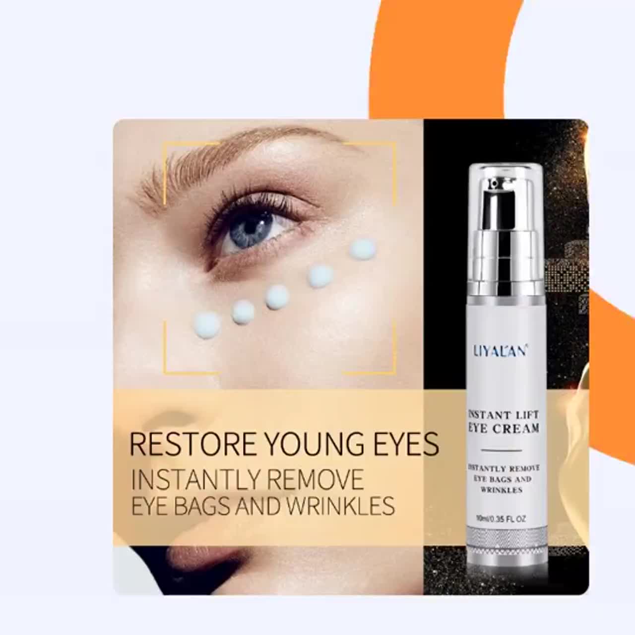0.34oz Instant Lift Eye Cream, deep moisturizing and nourishing eye skin, firming tightening Under Eye Serum