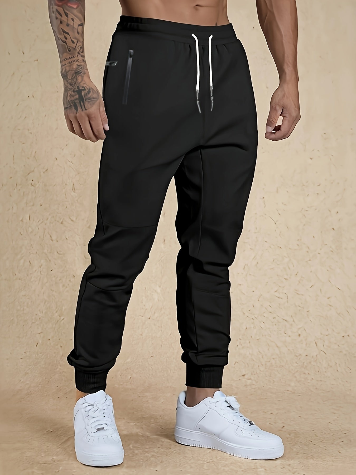 Drawstring Sweatpants Loose Fit Pants Men's Casual Joggers For Men Winter Fall Running Jogging