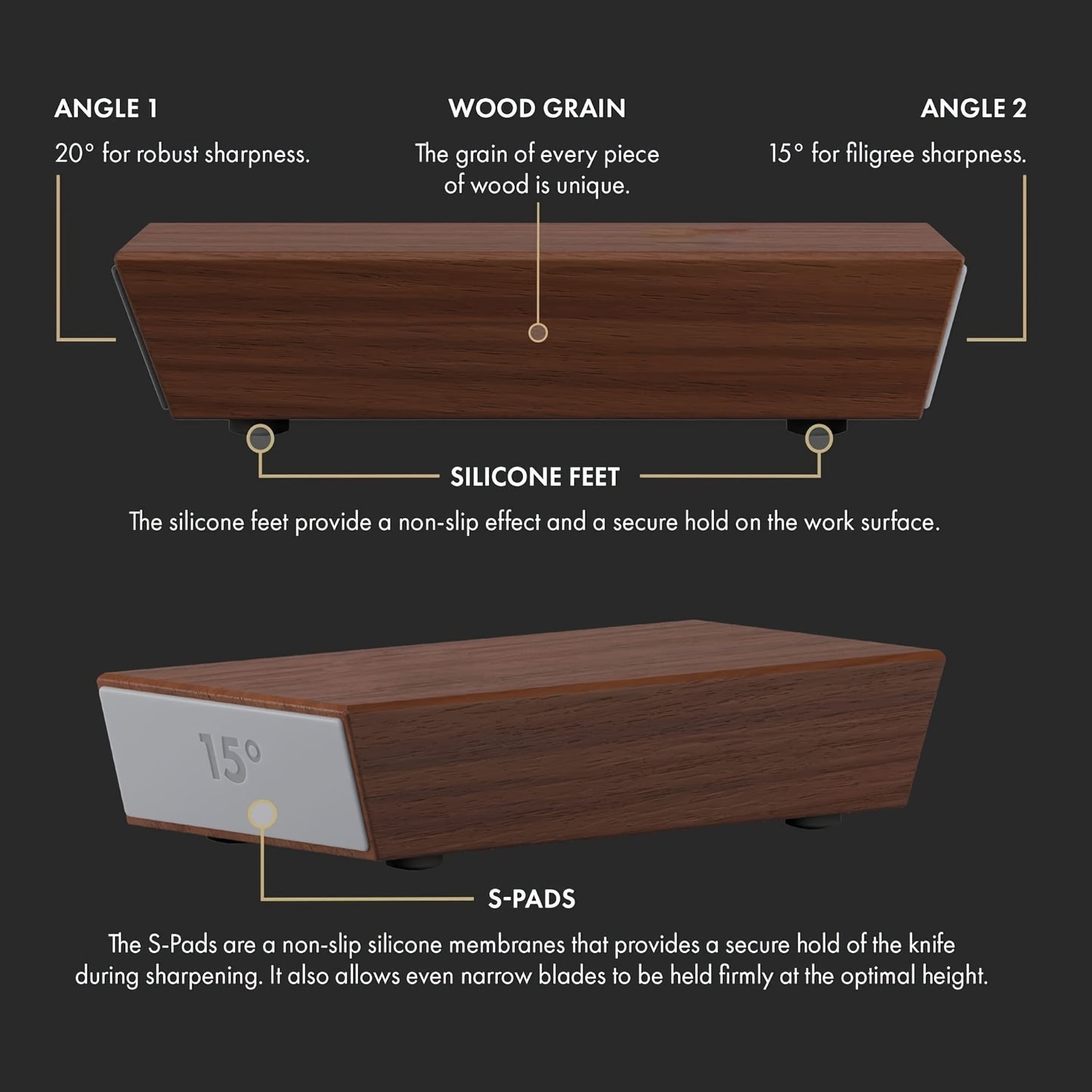 1pc, Affûteur de couteau roulant, Affûteur de couteau roulant avec base antidérapante, 20 degrés pour couteau de poche, Outils d'affûtage de couteaux de cuisine