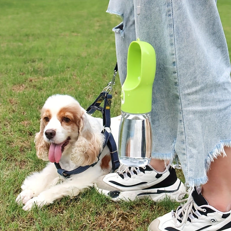 Botella de agua portátil para perros-Botella de bebida para mascotas a prueba de fugas con tazón para viajes y actividades al aire libre