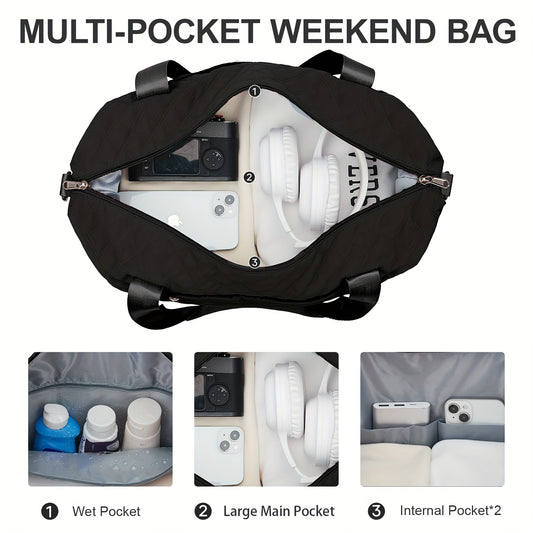 1pc bolsa de viagem de curta distância, bolsa de armazenamento de viagem dobrável de grande capacidade, bolsa portátil de negócios, bolsa de bagagem de viagem leve