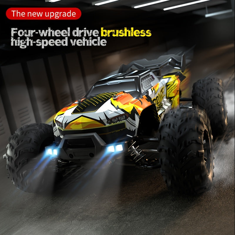 Brushless 4WD Car .1:16 Fast RC Car With High-Speed Remote Control .All Terrain Off-Road Truck Hobby Car Toy .Gift For Birthday, Halloween, And Christmas